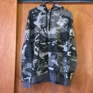 The North Face Grey Camo Hoodie Sweatshirt XXL